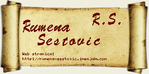 Rumena Šestović vizit kartica